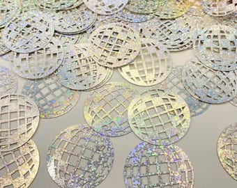 Disco Ball Confetti: Laser Sequin Table Scatter (100 pcs, 4x4cm)