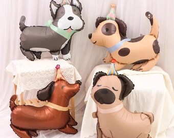 Dog Foil Balloon: Terrier, Dachshund, Pug, Puppy Party Decor (25-29”)