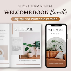 Plantilla móvil interactiva de libro de bienvenida digital de Airbnb, plantilla de libro de visitas, guía de Airbnb, plantilla de libro de bienvenida digital de Airbnb Vrbo