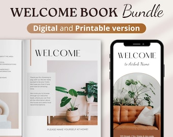 Interactief digitaal welkomstboek van airbnb mobiel sjabloon, sjabloon gastenboek, airbnb-gids, sjabloon digitaal airbnb welkomstboek vrbo