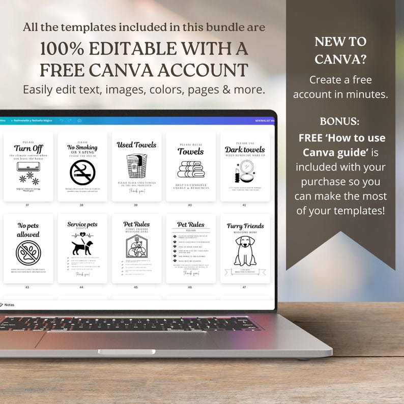 100% editable with canva