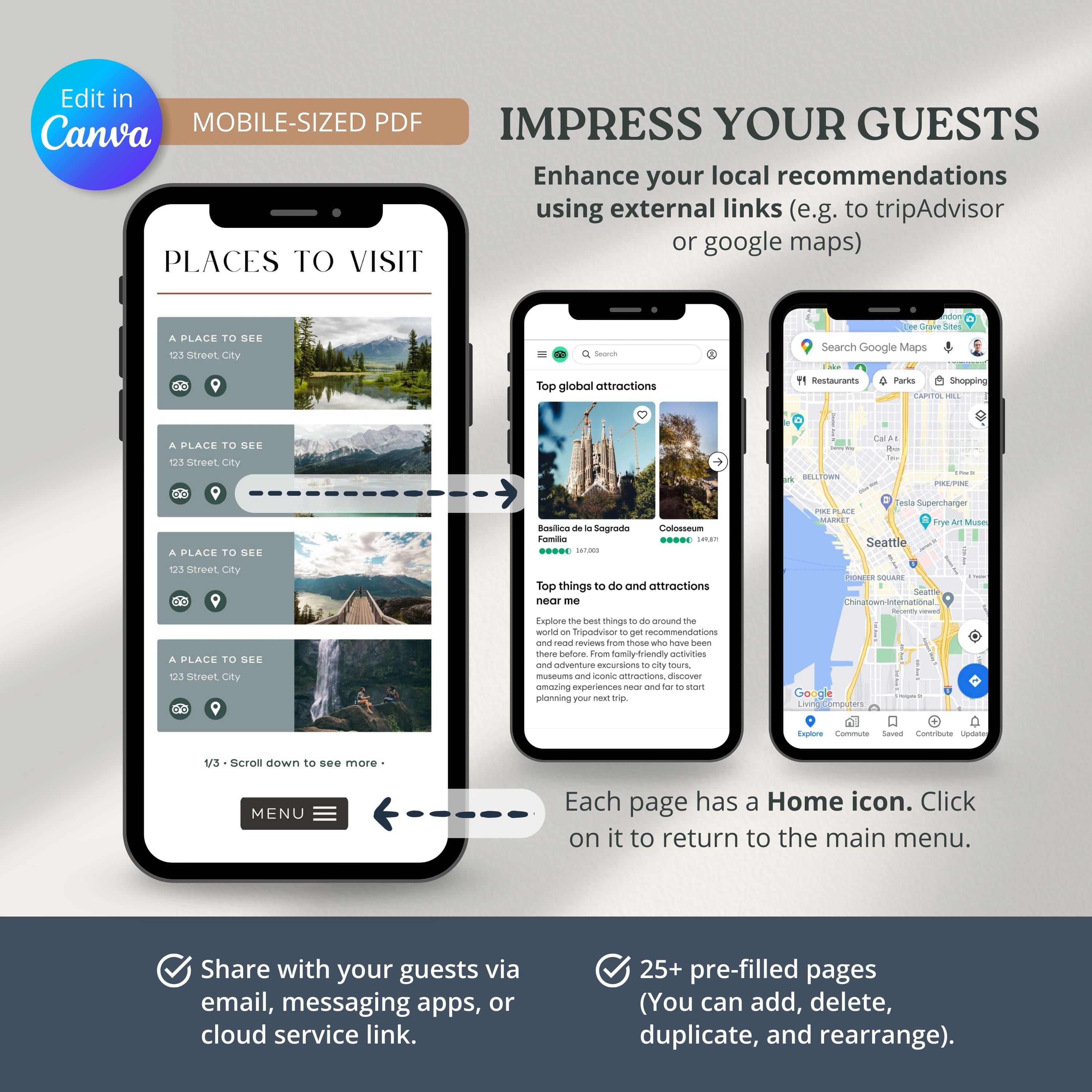 Airbnb Book Template Cabin Themed, Lake House, Cottage Airbnb