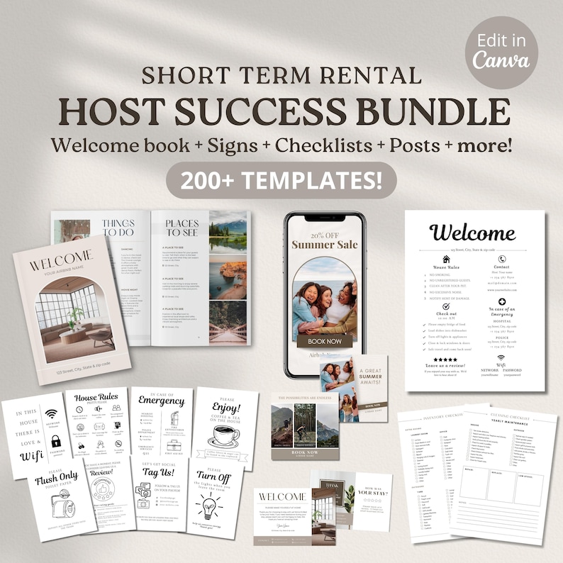 Short term rental templates for hosts. all essential tools for your airbnb.
