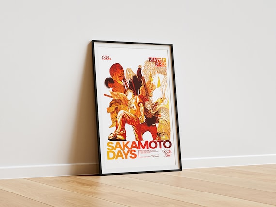 Sakamoto Days Manga Poster: Orange and Blue Print (8.5" x 11")