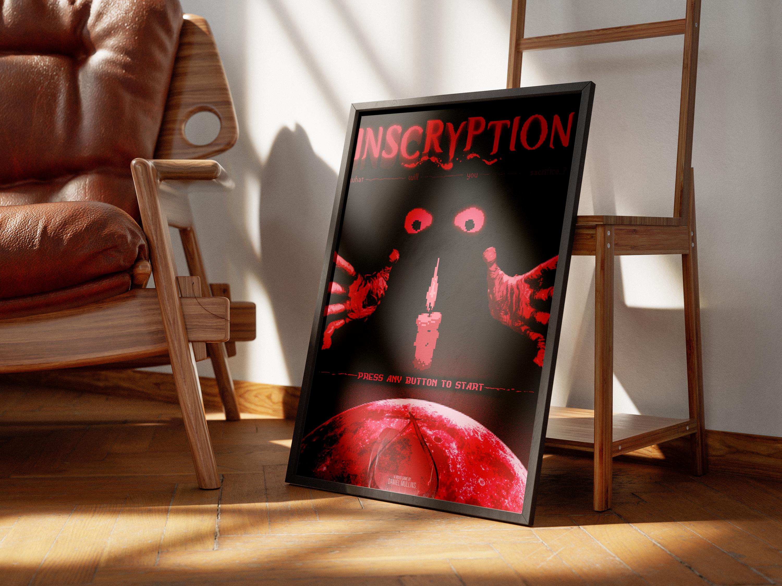 INSCRYPTION Poster, Red and Black, 8.5