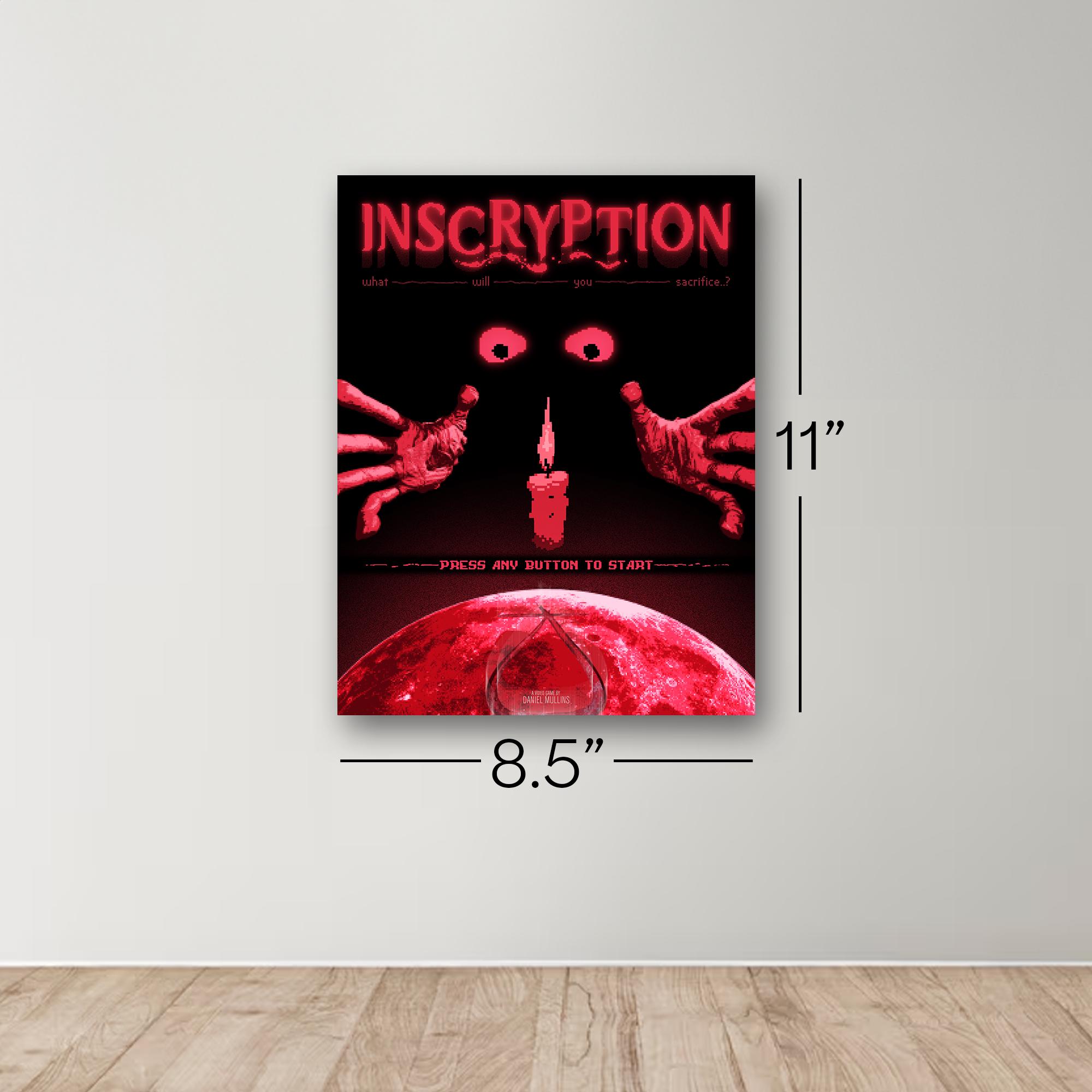 INSCRYPTION Poster, Red and Black, 8.5