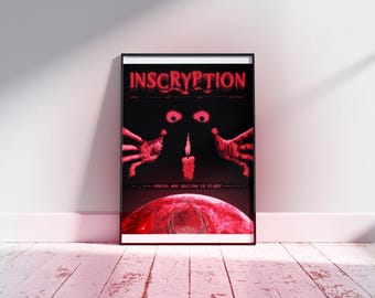 INSCRYPTION Poster, Red and Black, 8.5" x 11" Wall Art