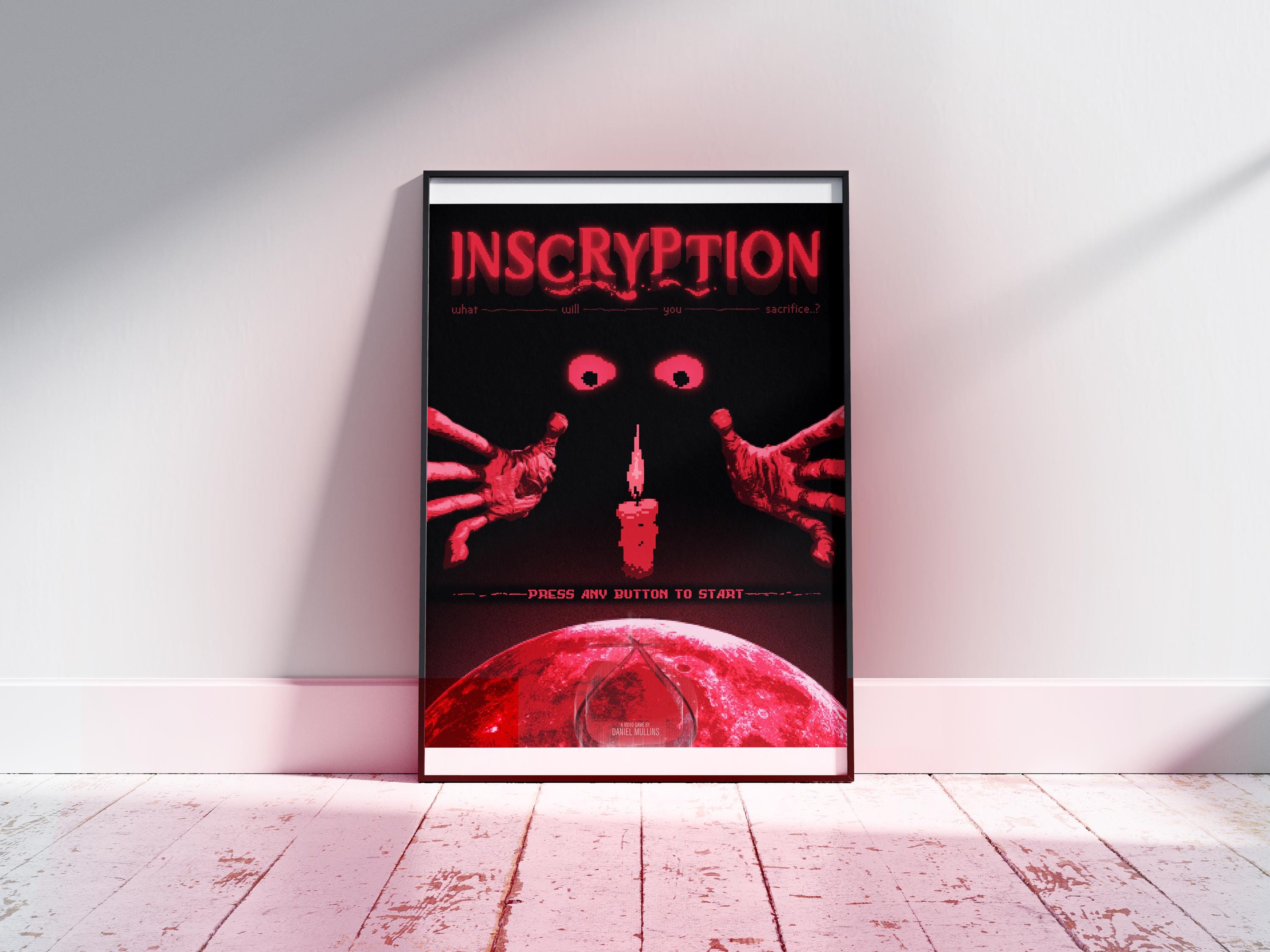 INSCRYPTION Poster, Red and Black, 8.5