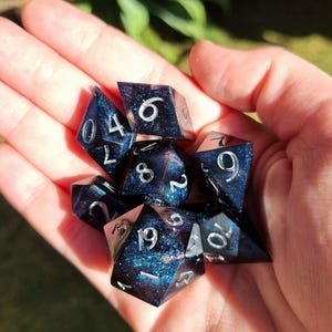 Blight - 7-delige handgemaakte hars Dungeons and Dragons-dobbelstenenset