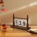 Vintage Wooden Perpetual Flip Calendar, Farmhouse Desk Decor - Etsy