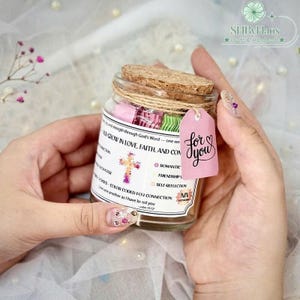 NIV Bible Jar with Custom Label – Verses on Connection, Love & Belonging, Christian Gift for Women, Men, Teens, Friends, Family