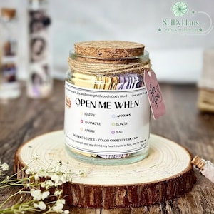 Personalized NIV Bible Jar of Emotions, Scripture Verses for Daily Encouragement, Christian Gift for Women, Men, Teens, Kids, Friends