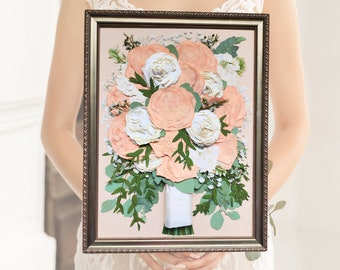 Bouquet Preservation | Framed Pressed Flowers | Custom Wedding Flower Preservation | Wedding Bouquet Preservation | Bridal Gift | 12x16