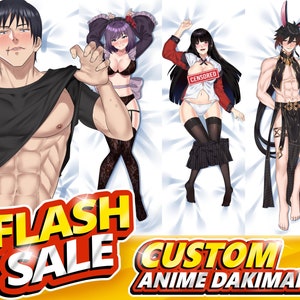 Custom Drawing Anime Art Commission Dakimakura Body Pillow Cover for your Fan Art, Waifu, Husbando, Furry, Vtuber, Other
