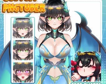 Anpassad PNGTuber-uppdrag, Anpassad VTuber-avatar för Twitch, Veadotube Mini-modell, Nybörjar- till debutpaket, Reaktiv streamerkaraktärskonst