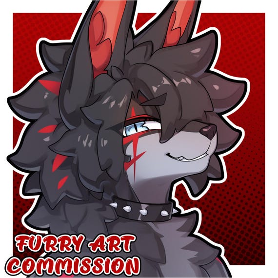 Custom Furry Art Commission | Anime Furry Headshot Icon PFP | Fursona Avatar | Furry Profile Picture Gift | Anthro Character Drawing