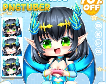 Anpassad Chibi PNGTuber: Veadotube Mini Ready, Professionell PNGTuber-modell, Streaming Avatar-uppdrag, PNGtuber-modell, Pngtuber-uppdrag