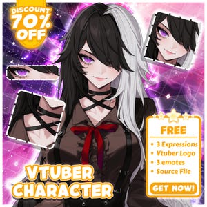 Aangepast VTuber-model Live2D-commissie | Anime-kunst | Vtuber-activa | Vtuber-model | Vtuber Modelcommissie | pngTuber | Vtuber mannelijk en vrouwelijk