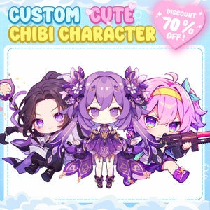 Benutzerdefinierte Chibi Anime | Chibi Charakter | Chibi Pfp | Süsser Chibi auf Bestellung | Chibi Illustration | Fanart Chibi| Chib Art | Chibi Anime Stil