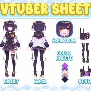 Reference Sheet for Your Avatar and Vtuber Model | Character Sheet | Vtuber Model | VRchat | Furry Art, Custom Character Reference Sheet For Your Avatar | Custom Reference Sheet | Anime Reference Sheet | Character Sheet | Vtuber Reference Sheet