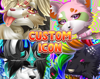 OPEN Custom Furry Icon Commission | Fully Shaded Fursona Headshot