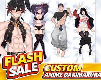 Custom Drawing Anime Art Commission Dakimakura Body Pillow Cover for your Waifu, Husbando, Furry, Fan Art, Vtuber, Other