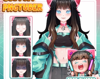Anpassad PNGTuber-modell, animerad Twitch-avataruppdrag, Veadotube Mini Reactive, Streamer Art Assets, personlig VTuber, redo för debut