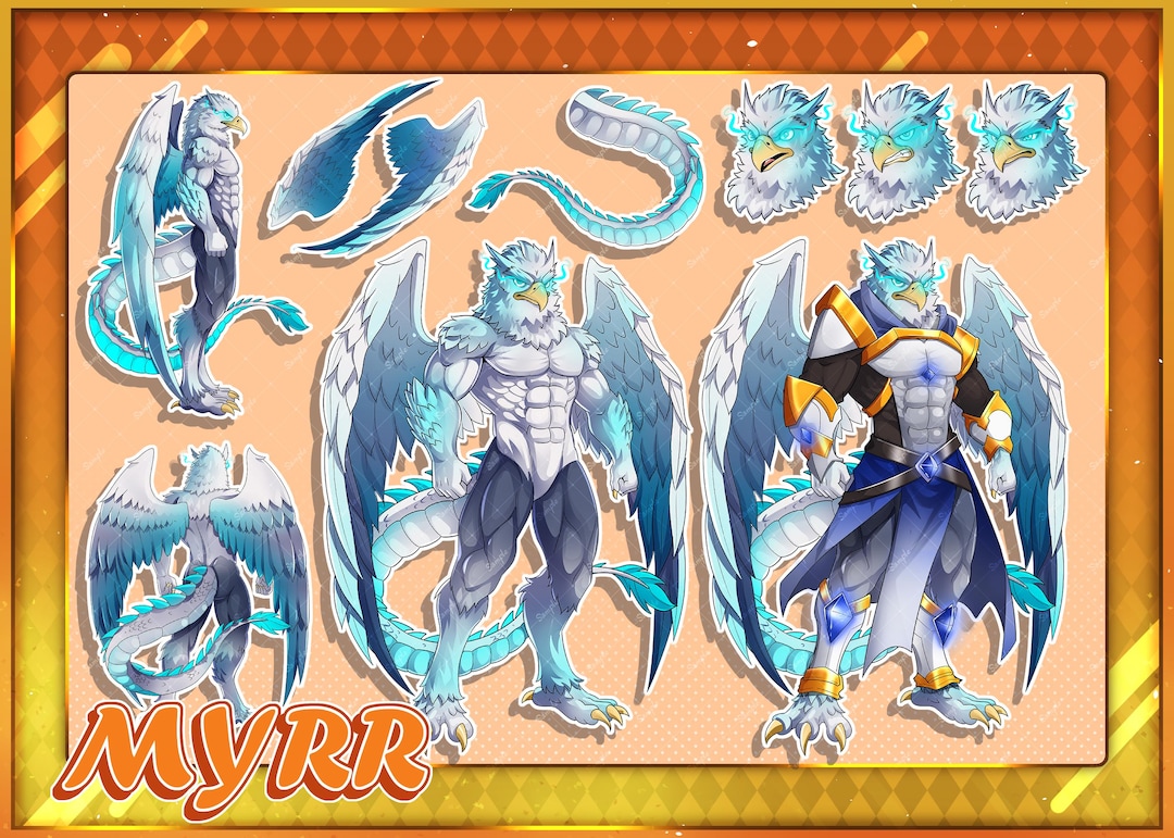 Custom Furry Reference Sheet, Fursona Commission Character Art, Anthro ...