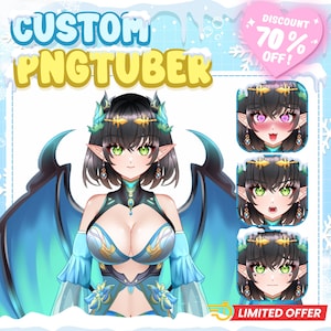 Custom Pngtuber, Pngtuber Character, Pngtuber Design, Pngtuber, Live2d Commission, Pngtuber for Stream, Live2d model, Pngtuber Avatar