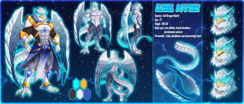 Custom Fursona Reference Sheet, Furry Character Sheet, Furry Art ...