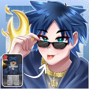 Roblox Art, Roblox Commission, Roblox Avatar, Fan Art, Gamer PFP, Roblox Gift, Digital Drawing, Roblox Game, Character Design, Custom Avatar, Roblox Portrait, Hand Drawn, Roblox YouTube Art