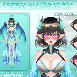 Custom Vtuber Live2D model commission / Vtuber Model for Commercial use / Live2D Vtuber / Rigging / Vtuber Design / Vtuber / PngTuber