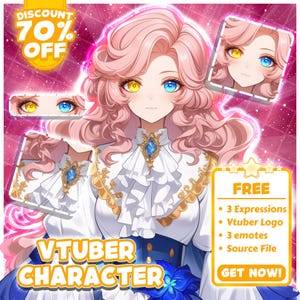Beställning av anpassad VTuber-modell i Live2D | Ge liv åt din VTuber-karaktär! bild 1