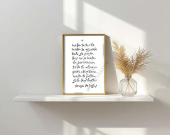 Oración de Santa Teresa de Ávila de su puño y letra