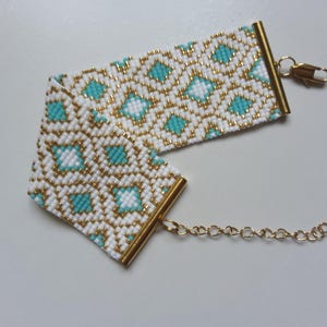 Miyuki beaded cuff bracelet