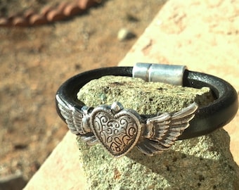 Winged Heart Freedom Bracelet