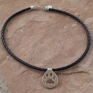 Mountain Lion Paw Print Necklace/Choker image 2