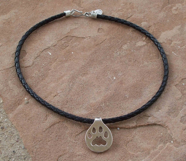 Mountain Lion Paw Print Necklace/Choker image 2