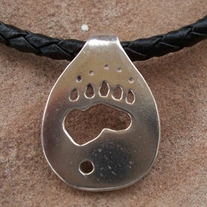 Grizzy Bear Paw Print Necklace/Choker image 1