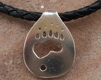 Grizzy Bear Paw Print Necklace/Choker