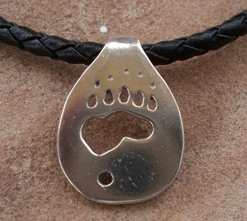 Grizzy Bear Paw Print Necklace/Choker image 1