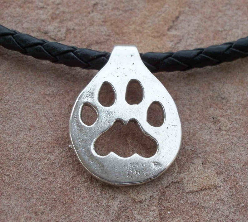 Mountain Lion Paw Print Necklace/Choker image 1