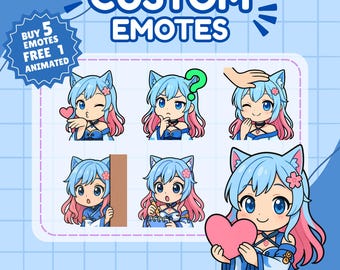 Custom Streamer Emotes: Original Digital Artwork for Twitch Channels