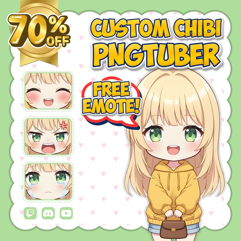 Chibi Pngtuber Commission – Custom Reactive Avatar for Streaming ...