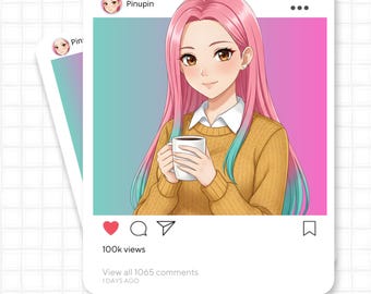 Benutzerdefinierte Porträt PFP Auftragsarbeit, personalisierte digitale Anime Charakter Kunst vom Foto