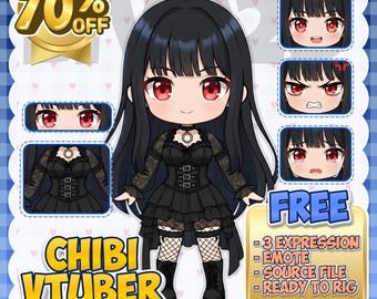 Custom VTuber Chibi | Anime Style Avatar | Cute Digital Character | Personalized Kawaii Artwork | Streaming Model Commission | VTuber Art