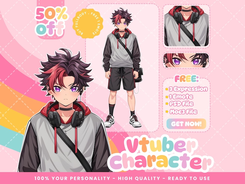 Custom Anime Vtuber | Digital Avatar Illustration | Personalized ...