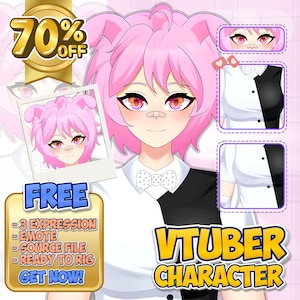 Custom VTuber Model Design | Unique Anime Avatar for Twitch & YouTube | VTuber Commission | Personal Virtual Character Art