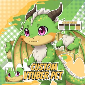 Cute VTuber Mascot Commission | Custom Anime Pet for Twitch Streams | Personalized Virtual Companion