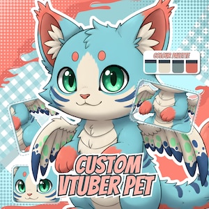 Mascotte VTuber personalizzata / Personaggio animale personalizzato / Avatar animale animato per lo streaming